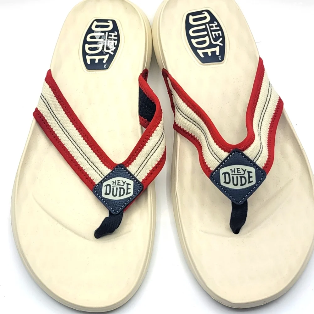 Hey Dude Myers Men's Americana Flip‎ Flops!! SIZE 13  #1438